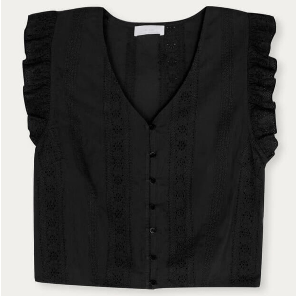 OAK + FORT Eyelet Blouse